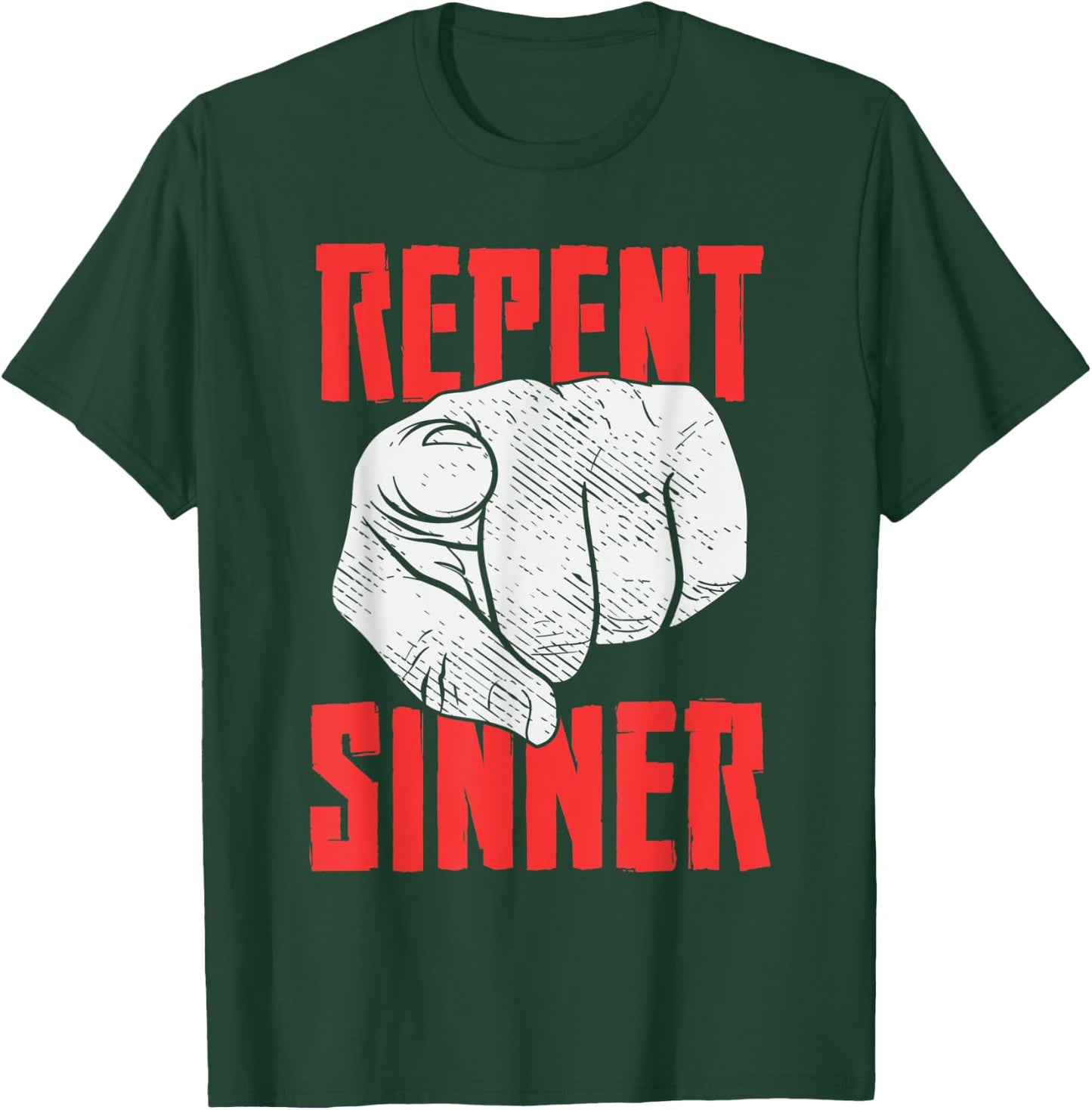 Repent Sinner Christian Church Christus Bible Funny Meme T-Shirt - T-Shirt | Forest