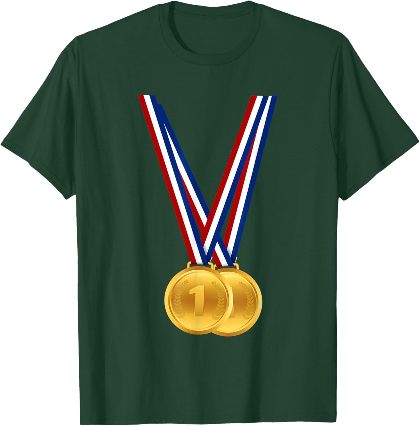 Gold Medals Funny Winners And Champions Gift Birthday T-Shirt - T-Shirt | Forest