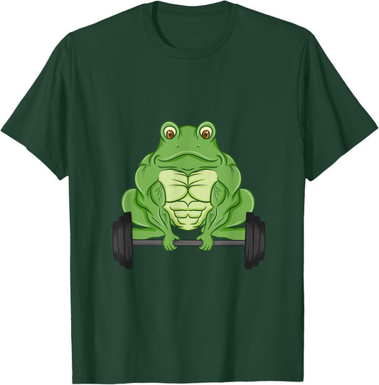 Frog Fitness Muscles Workout Weight for Gym Lovers T-Shirt - T-Shirt | Forest