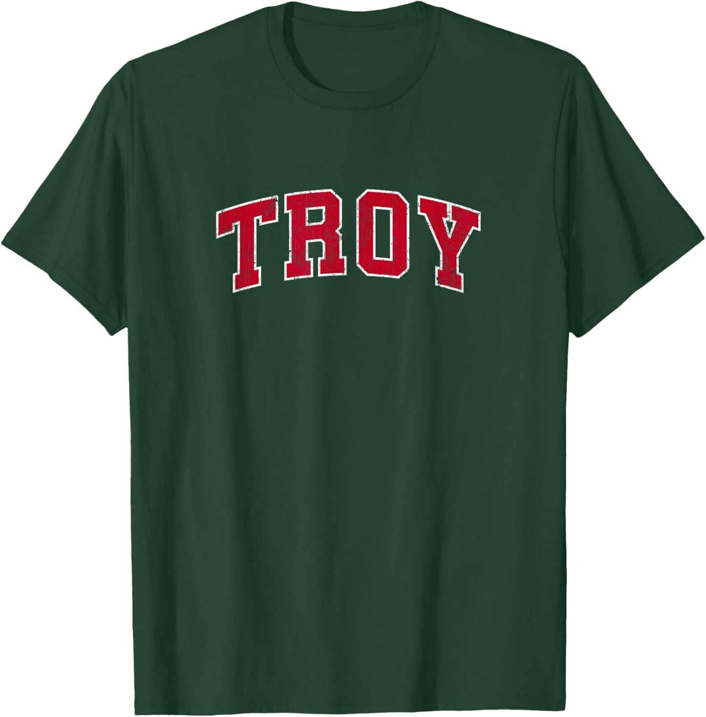 Troy Alabama AL Vintage Sports Design Red Design T-Shirt - T-Shirt | Forest
