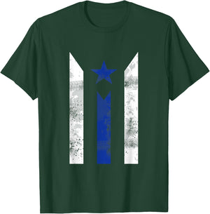 Thin Blue Line Puerto Rican Police Puerto Rico Flag Gift T-Shirt - T-Shirt | Forest