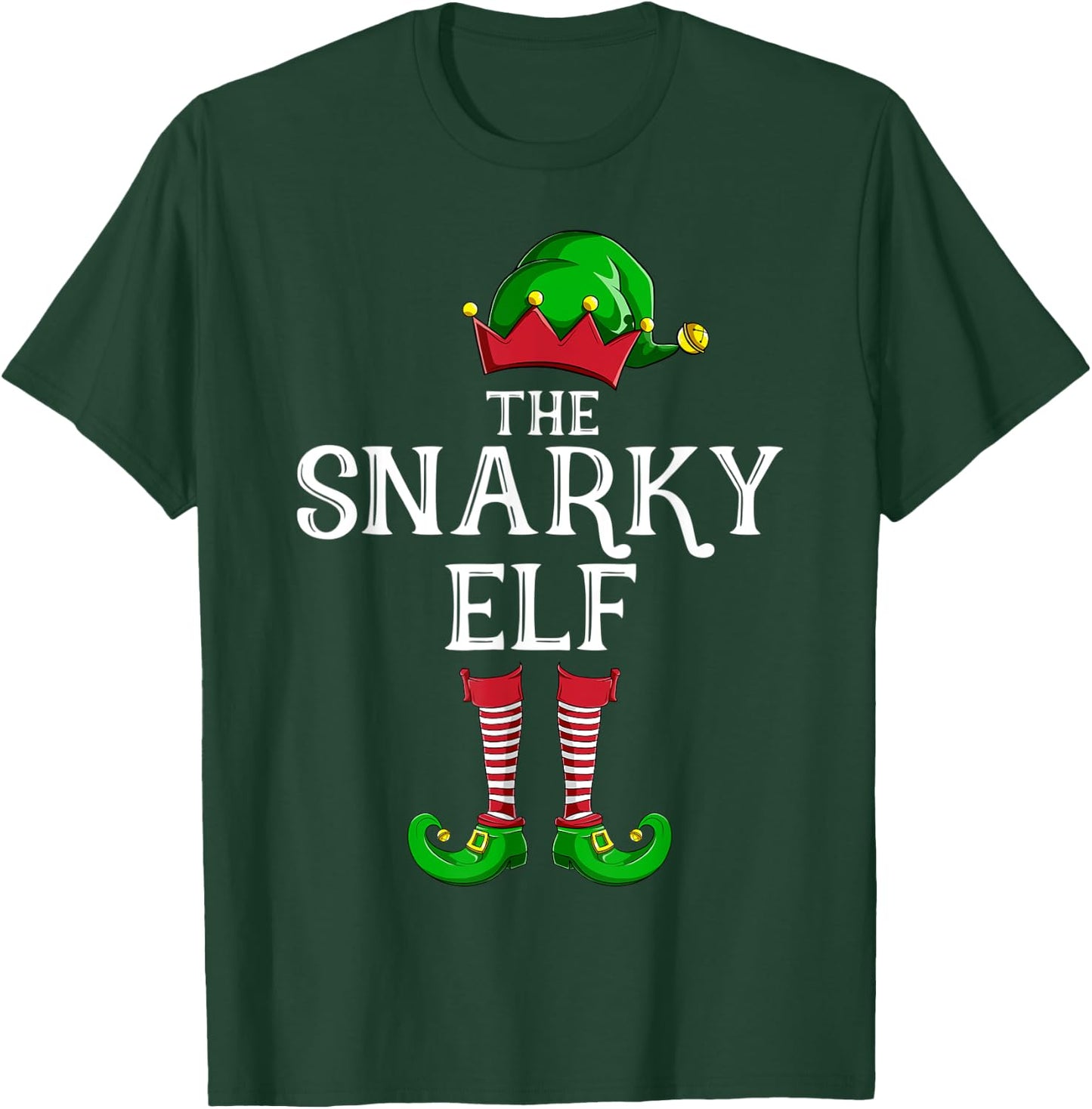 Snarky Elf Matching Family Group Christmas Party Pajama T-Shirt - T-Shirt | Forest