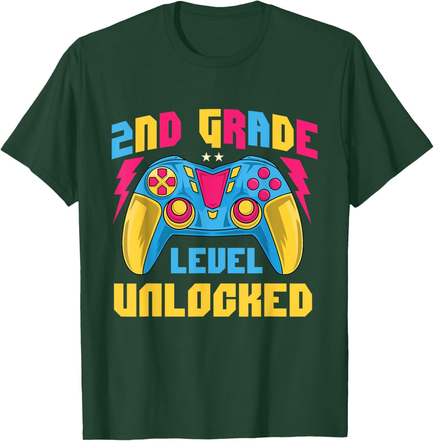 2nd Grade Level Unlocked - Teacher Student School Women Kids T-Shirt - T-Shirt | Forest