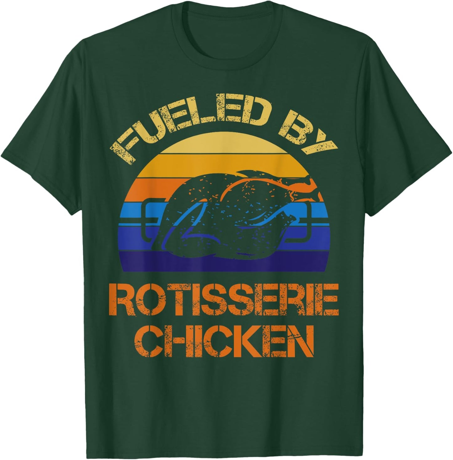 Rotisserie Chicken Vintage Apparel - Chickens Lover Design T-Shirt - T-Shirt | Forest