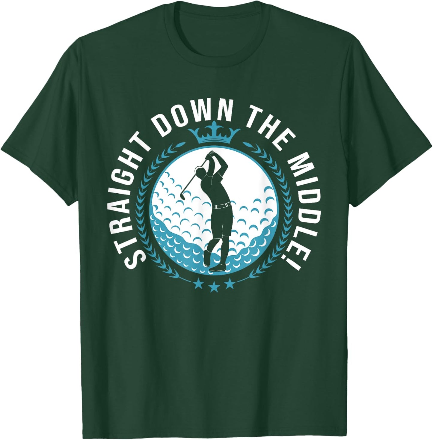 Straight down the middle - cool golf shirt golf T-Shirt - T-Shirt | Forest