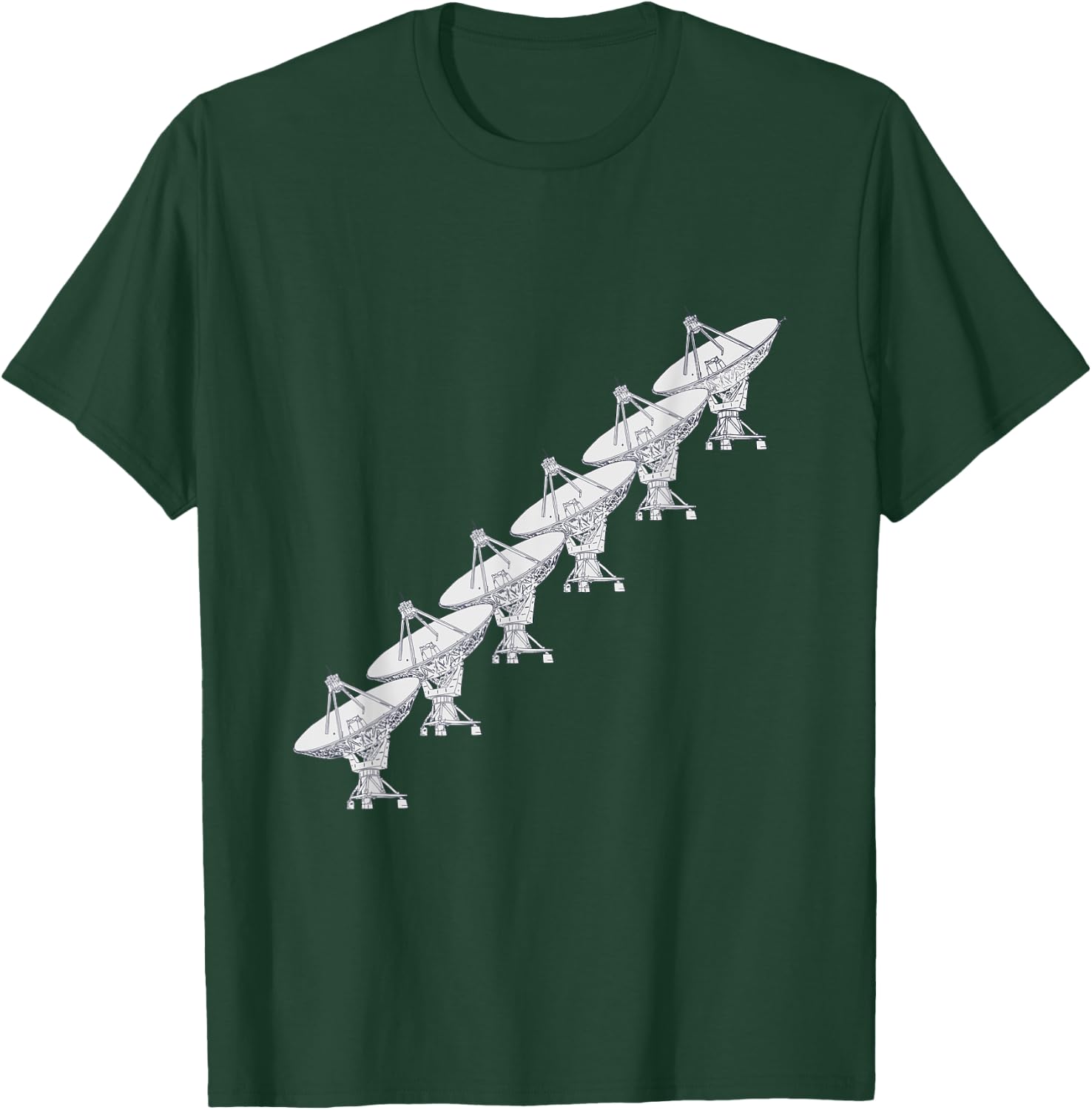 Very Large Array - Multiple Radio Telescope - Space Contact T-Shirt - T-Shirt | Forest