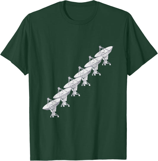 Very Large Array - Multiple Radio Telescope - Space Contact T-Shirt - T-Shirt | Forest