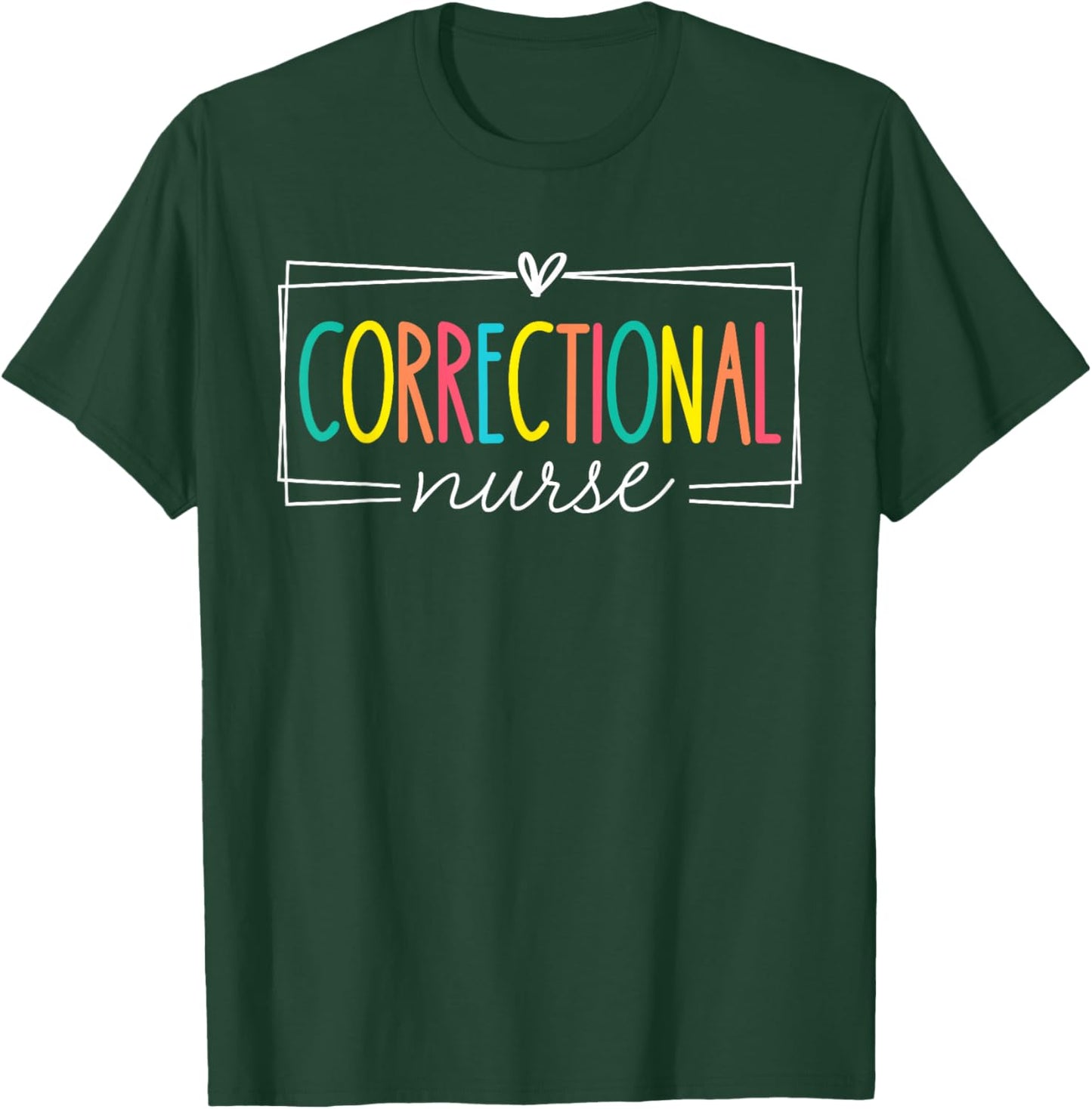 Correctional Nurse RN LPN Medical Nursing Officer Retro T-Shirt - T-Shirt | Forest