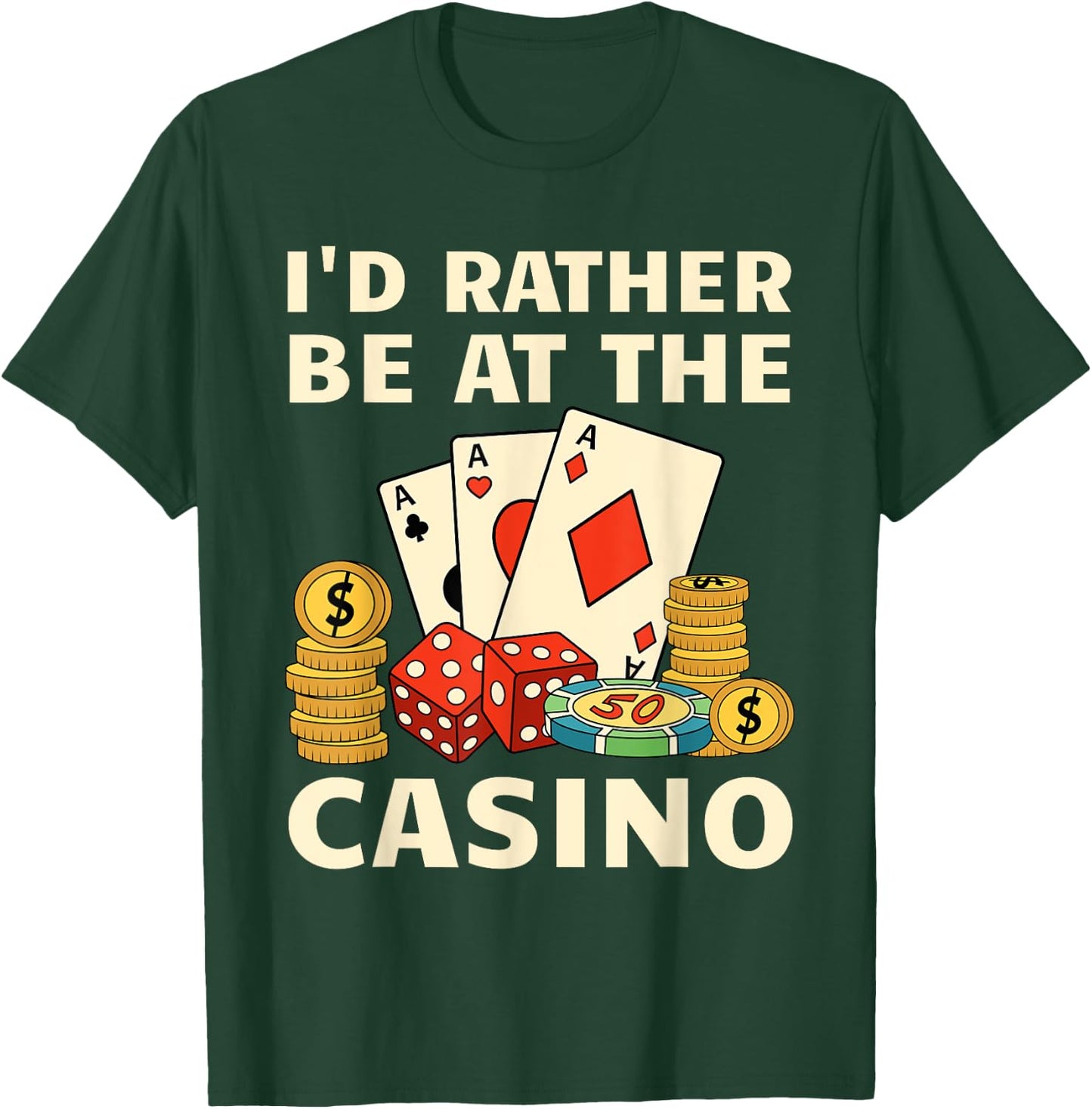 Cool Casino Lover Art Women Casino Gambling Gambler T-Shirt - T-Shirt | Forest