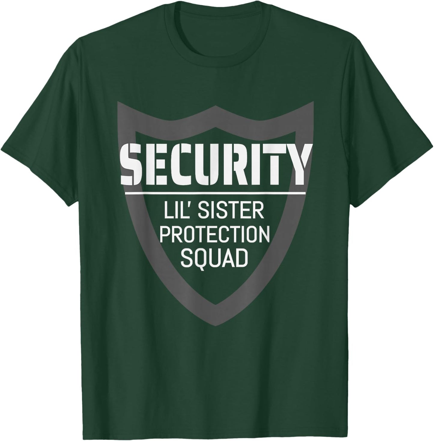 Security Lil' Sister Protection Squad Big Brother Kids T-Shirt - T-Shirt | Forest