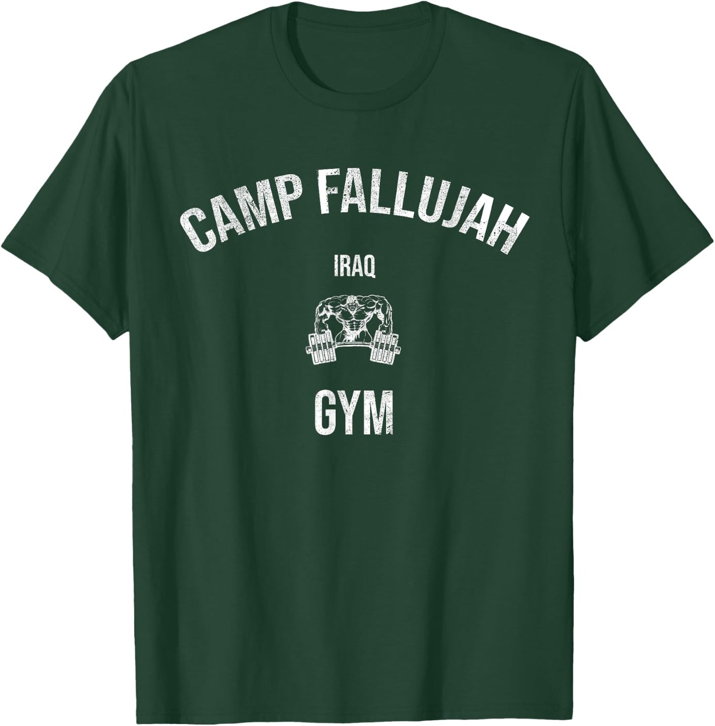 Camp Fallujah Iraq Gym Veteran OIF T-Shirt - T-Shirt | Forest