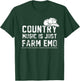 Unique Country Music Is Just Farm Emo Funny Western Hat T-Shirt - T-Shirt | Forest
