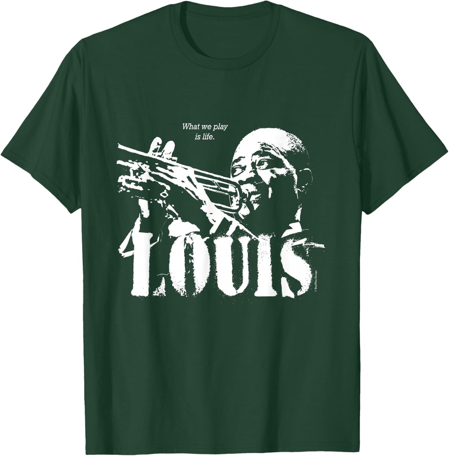 Louis Jazz Wisdom Trumpet Musician (1 Colour) T-Shirt - T-Shirt | Forest