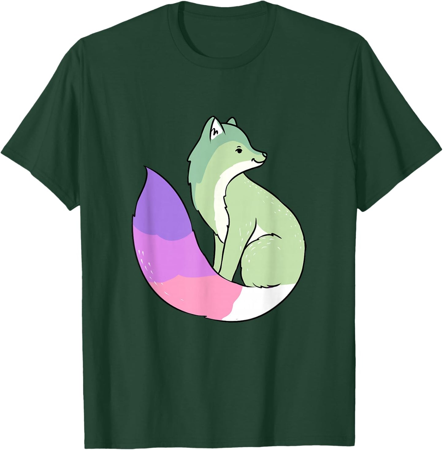 Genderfae Fox Genderfae Pride T-Shirt - T-Shirt | Forest