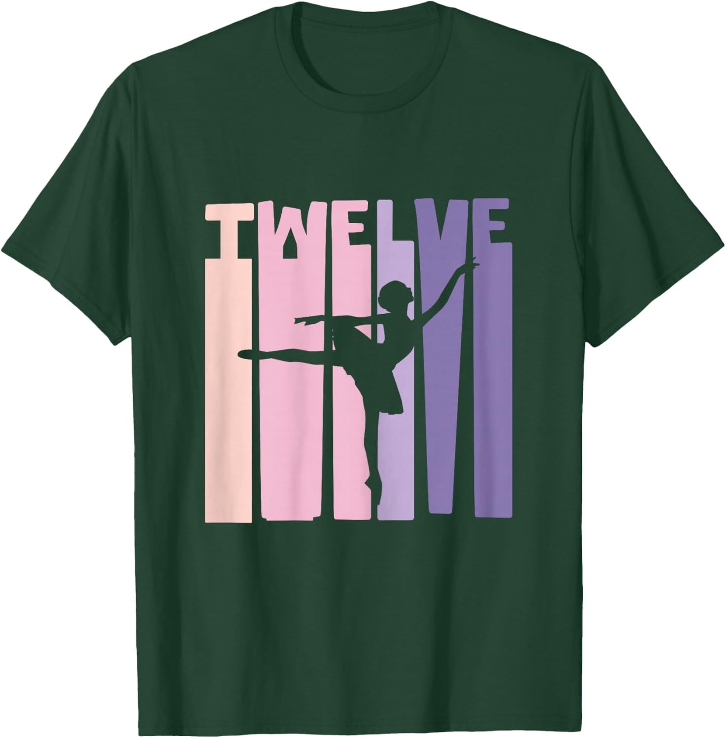 12th Birthday Gift Ballet Dancer 12 Years Ballerina T-Shirt - T-Shirt | Forest