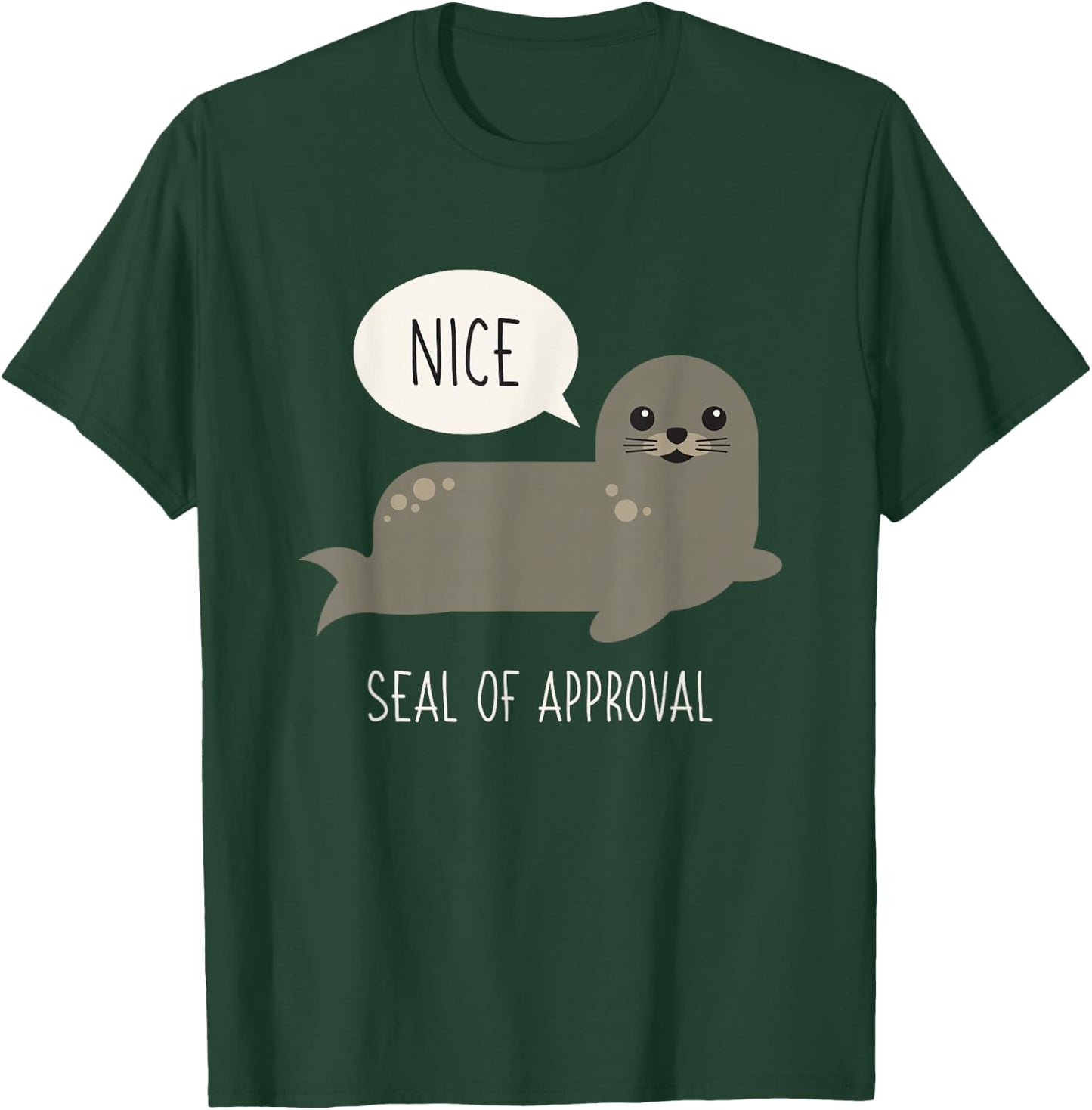 Seal of Approval Funny Animal Pun Pun Gifts T Shirt T-Shirt - T-Shirt | Forest