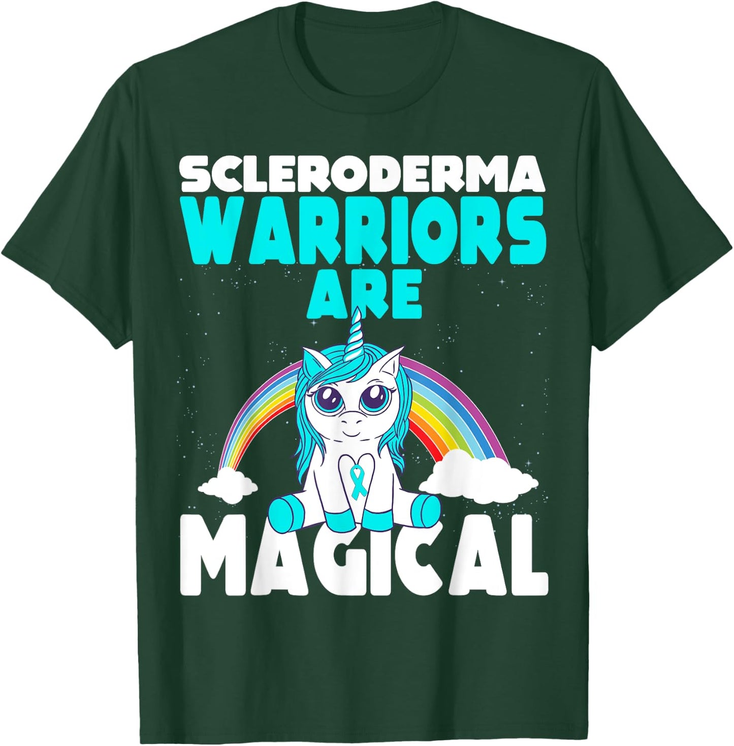 Scleroderma Awareness Disease Warriors are magical Unicorn T-Shirt - T-Shirt | Forest