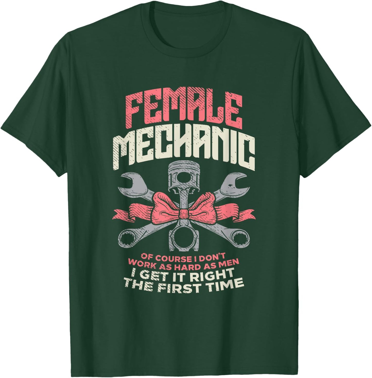 Women Car Mechanic Car Screwdriver Tuner Girlfriend T-Shirt - T-Shirt | Forest