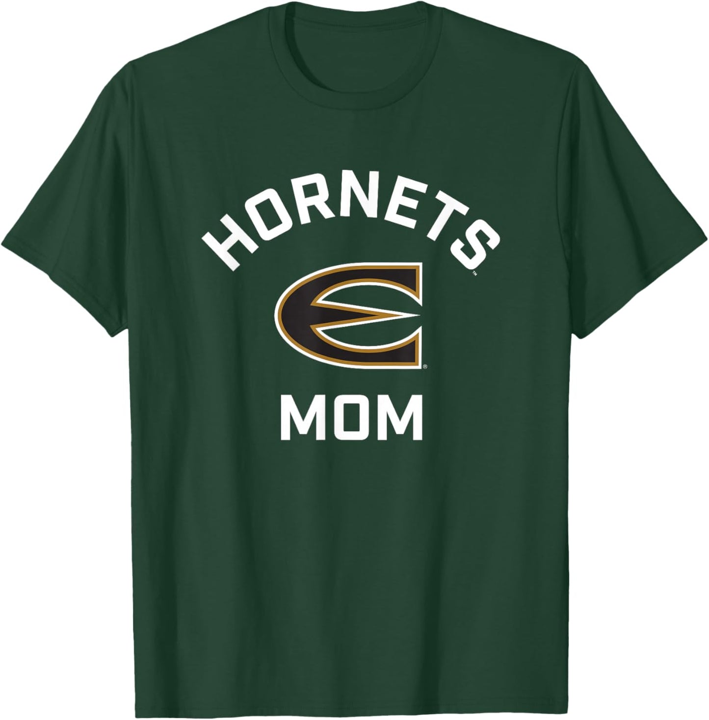 Emporia State University ESU Hornets Arched Mom T-Shirt - T-Shirt | Forest