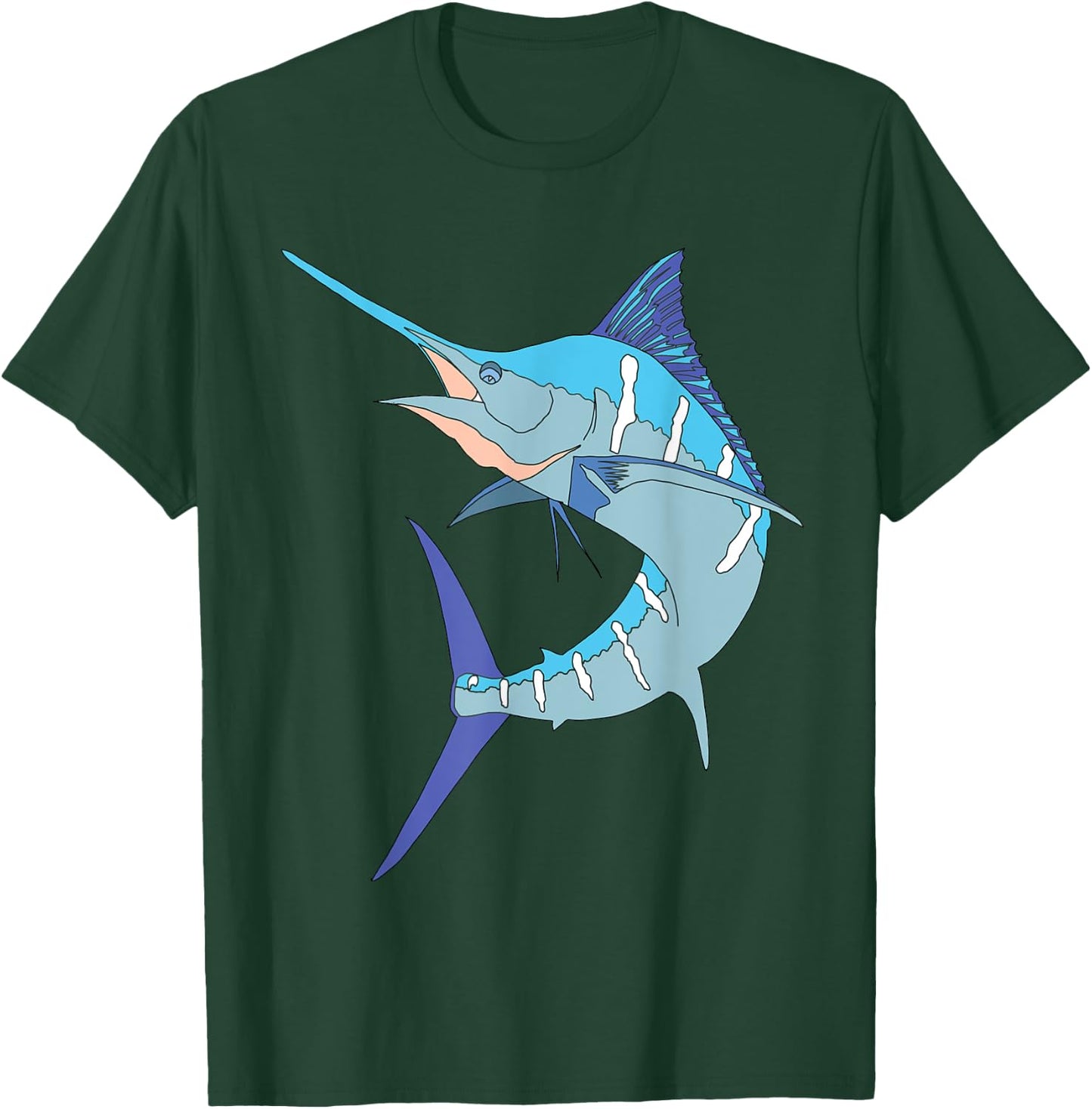 Swordfish Sport fishing Marlin Sailfish Billfish Hobby T-Shirt - T-Shirt | Forest