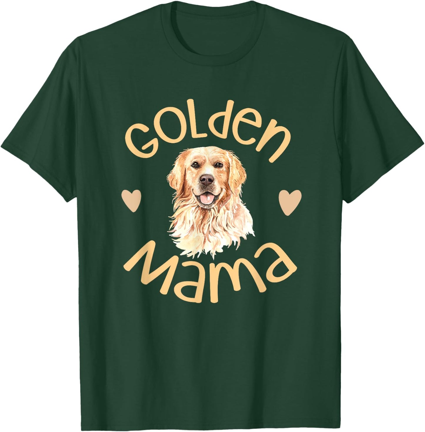 Golden Mama Cute Golden Retriever Dog Mom Pet Men Women T-Shirt - T-Shirt | Forest