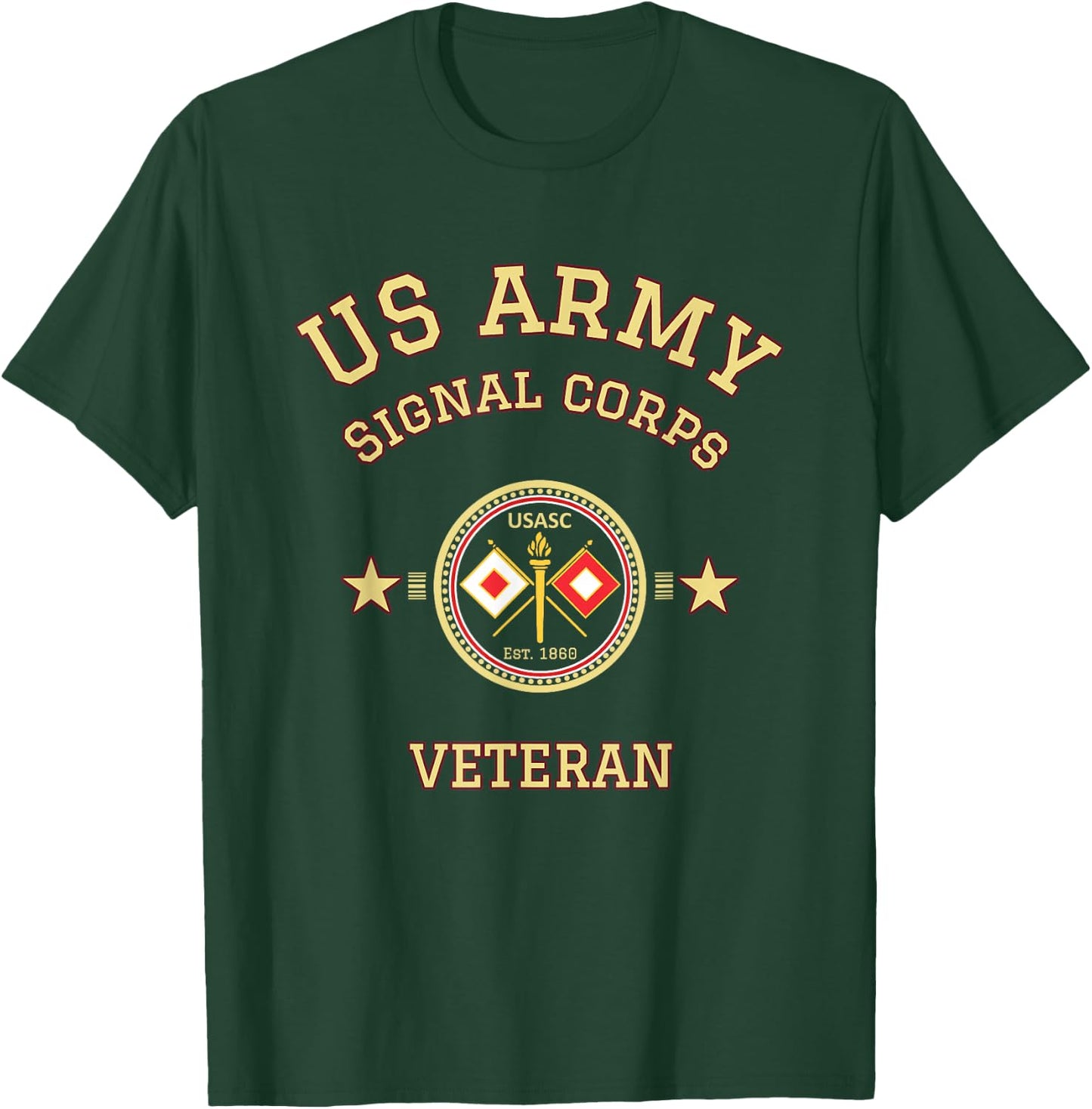 Us Army Veteran Signal Officer Military Army Engineer Gift T-Shirt - T-Shirt | Forest