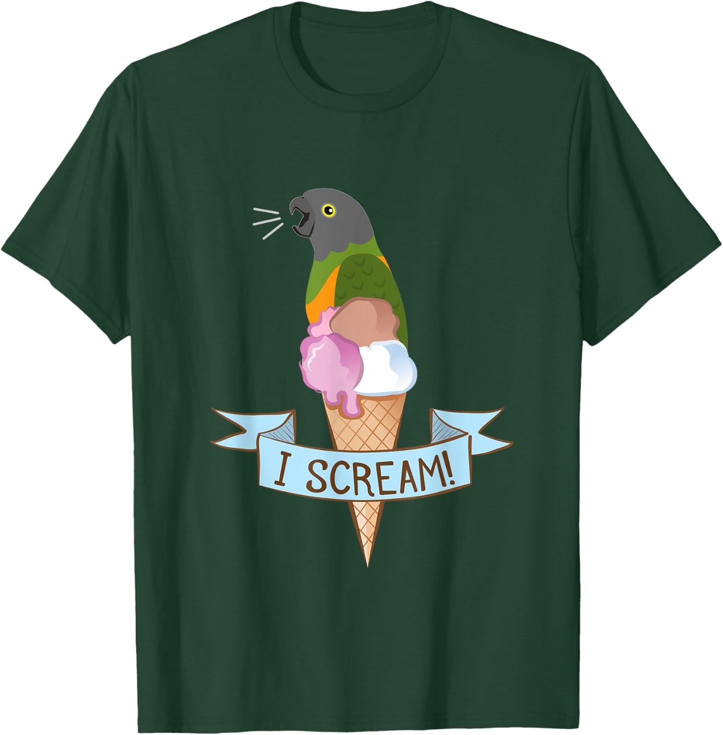 Senegal Parrot Ice Cream T-Shirt - T-Shirt | Forest