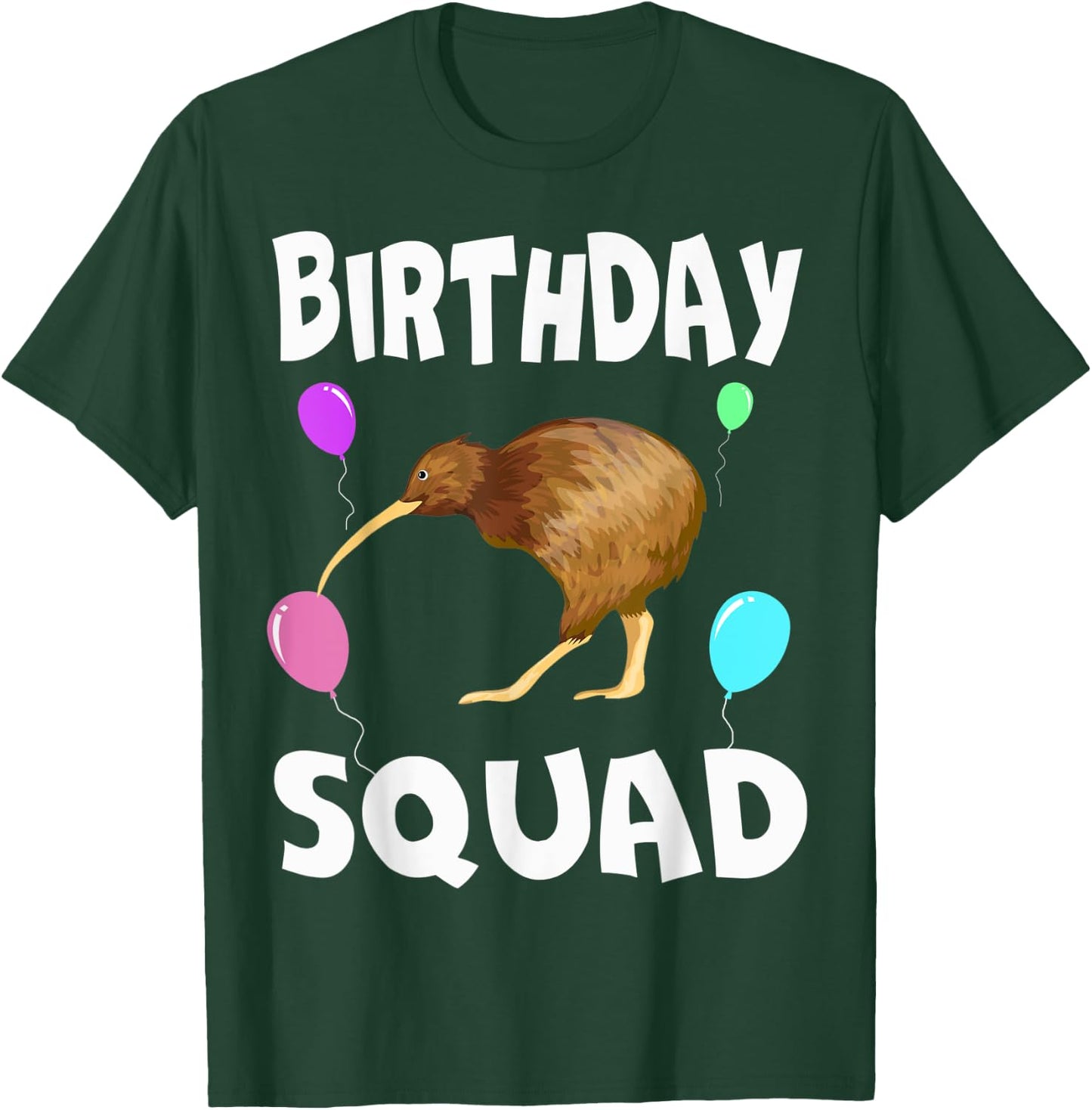 Birthday Squad Cute Kiwi bird Bday Team Men Women Kids T-Shirt - T-Shirt | Forest