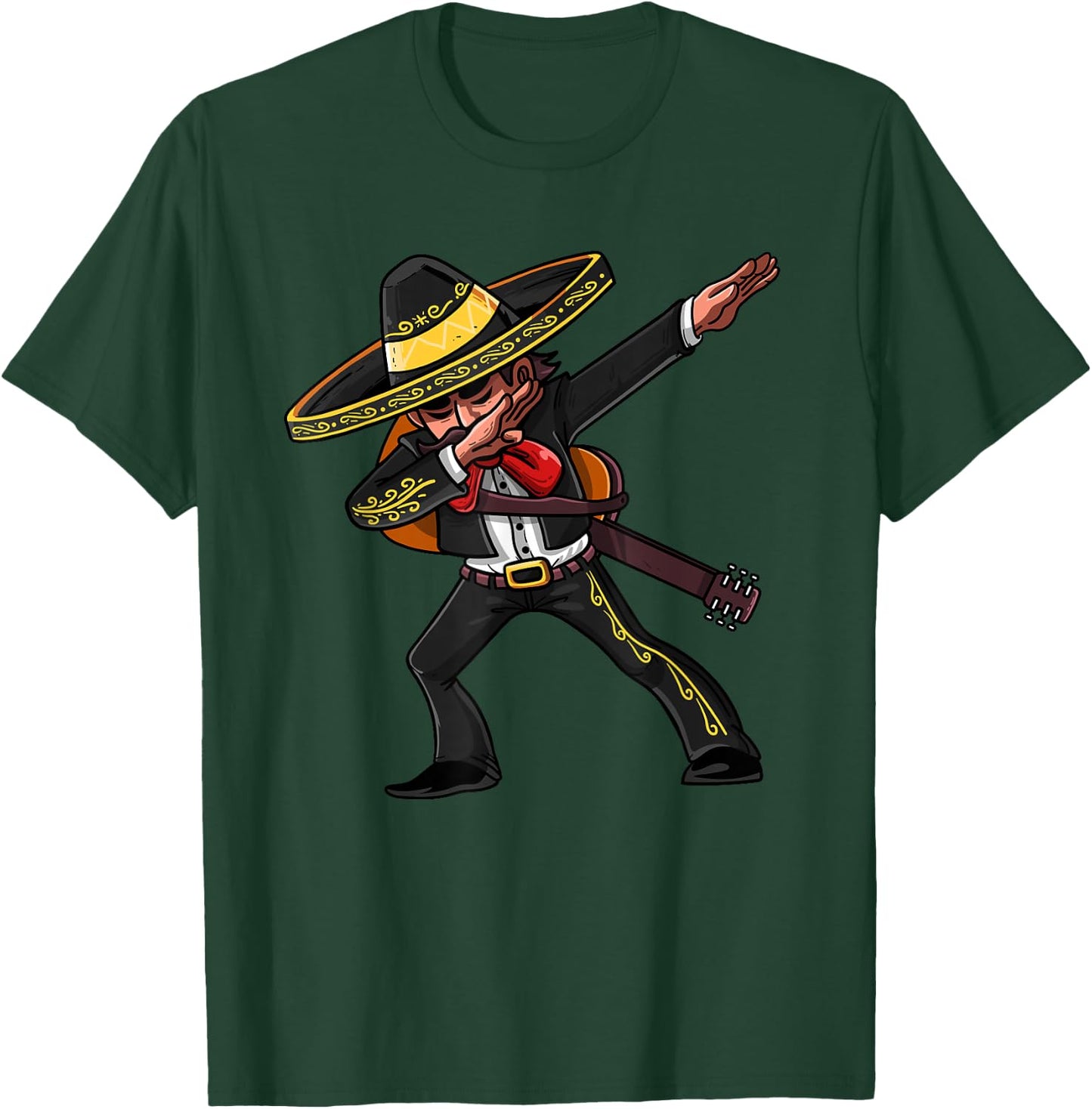 Dabbing Mexican Mariachi | Cinco De Mayo Costume T-Shirt - T-Shirt | Forest