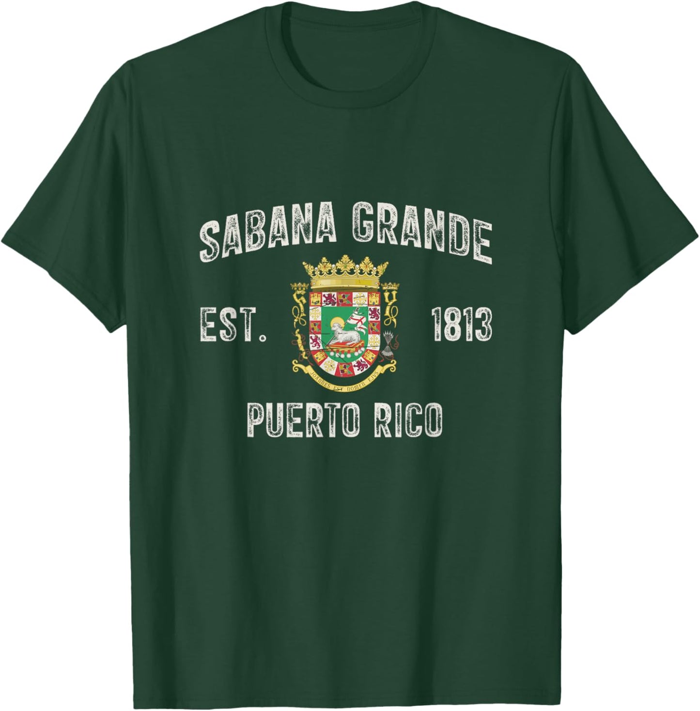 Sabana Grande In Puerto Rico Est 1813, Puerto Rico Armorial T-Shirt - T-Shirt | Forest