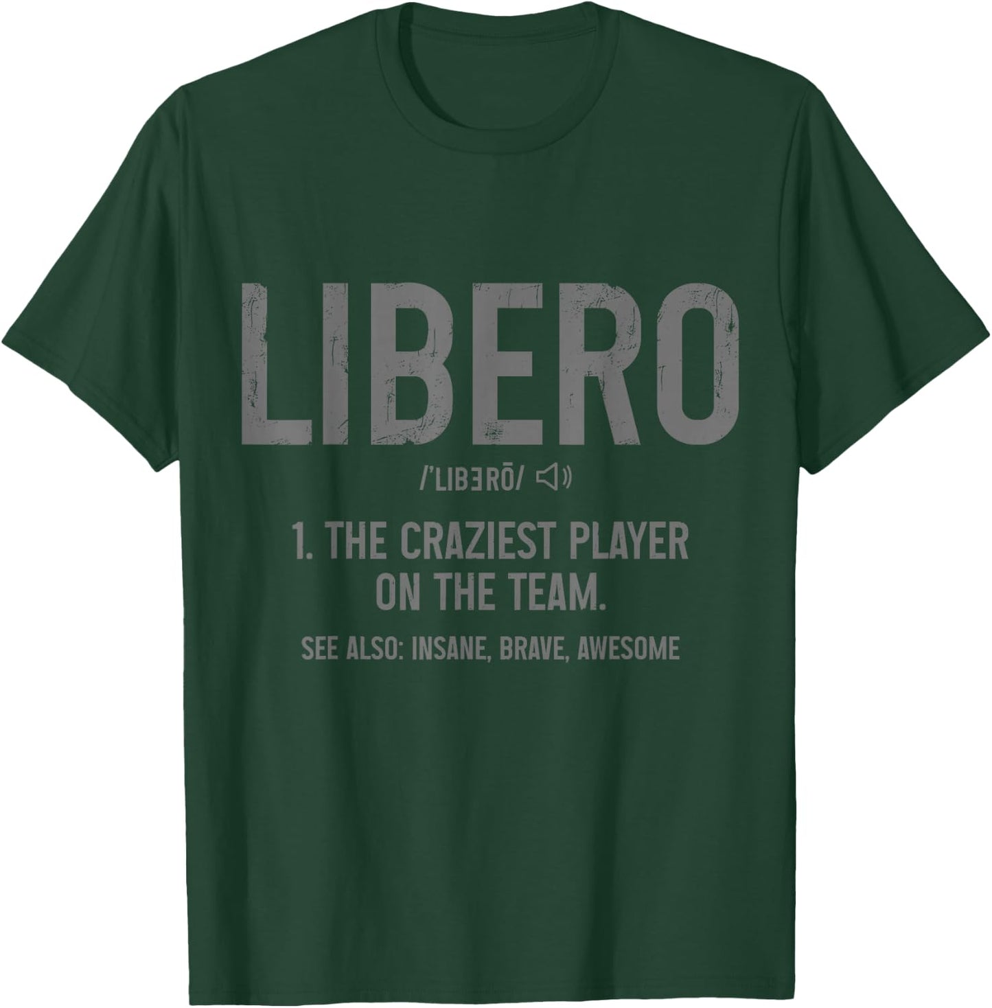 Volleyball Libero Definition Vintage Beach Volleyball Player T-Shirt - T-Shirt | Forest