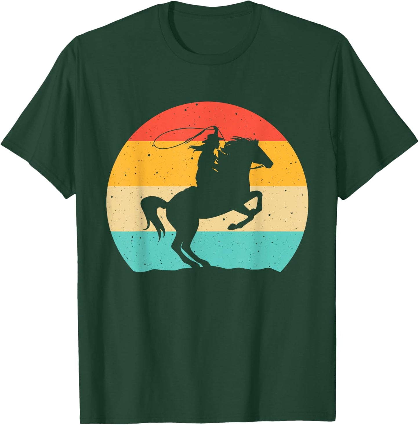 Funny Retro Western Cowgirl Gift Girl Horse Riding Women T-Shirt - T-Shirt | Forest