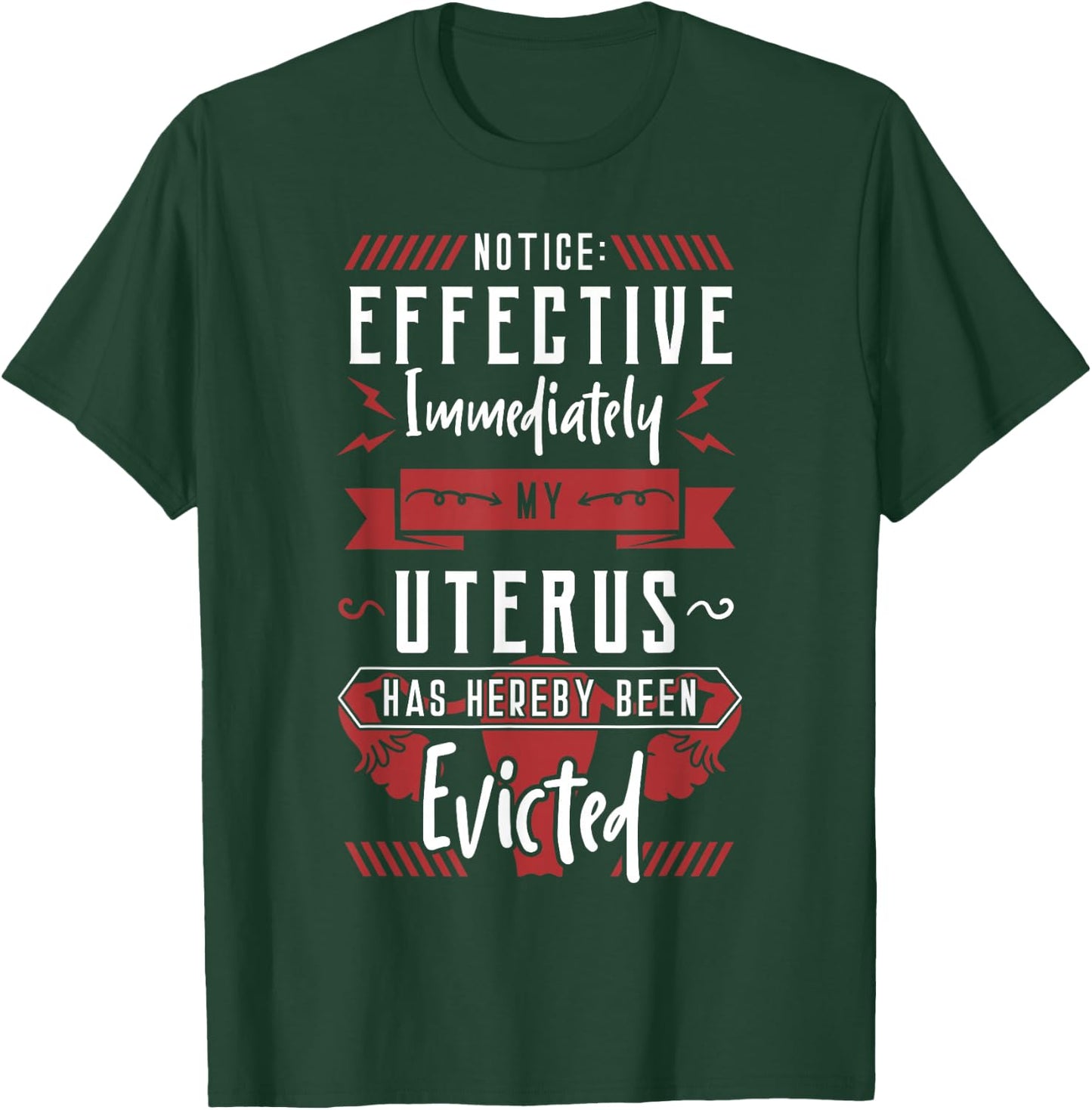 Uterus Evicted Hysterectomy Supracervical Cervix Surgery T-Shirt - T-Shirt | Forest