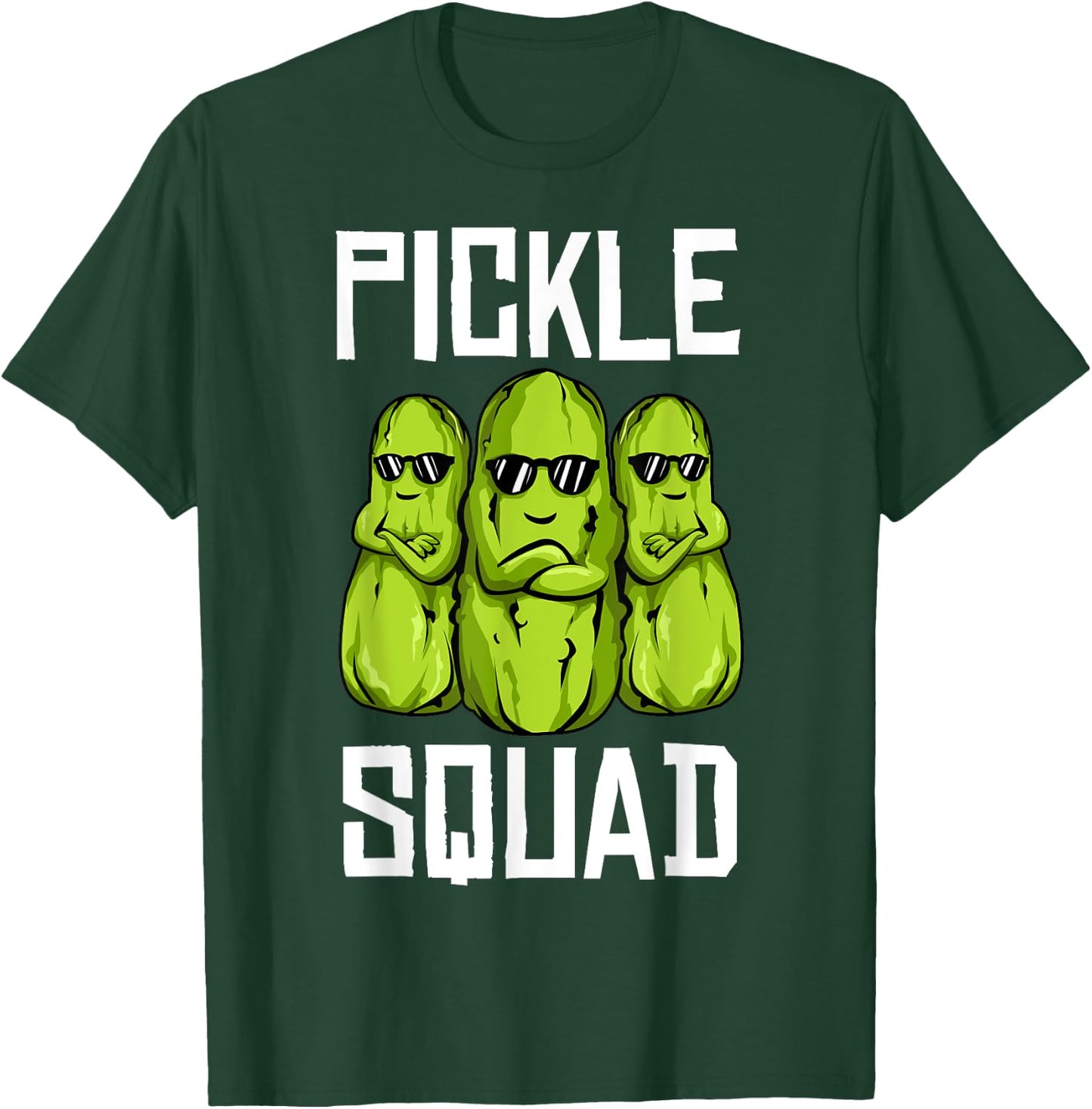 Funny Pickle Squad Novelty Gift Men Kids Big Dill Gang Lover T-Shirt - T-Shirt | Forest