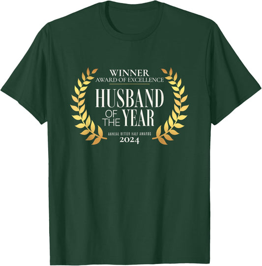 Husband of the Year 2024 Award Winner Funny Gift T-Shirt - T-Shirt | Forest
