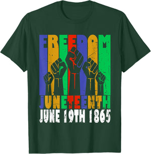 Vintage Black Freedom Day Juneteenth June 19th 1865 T-Shirt - T-Shirt | Forest