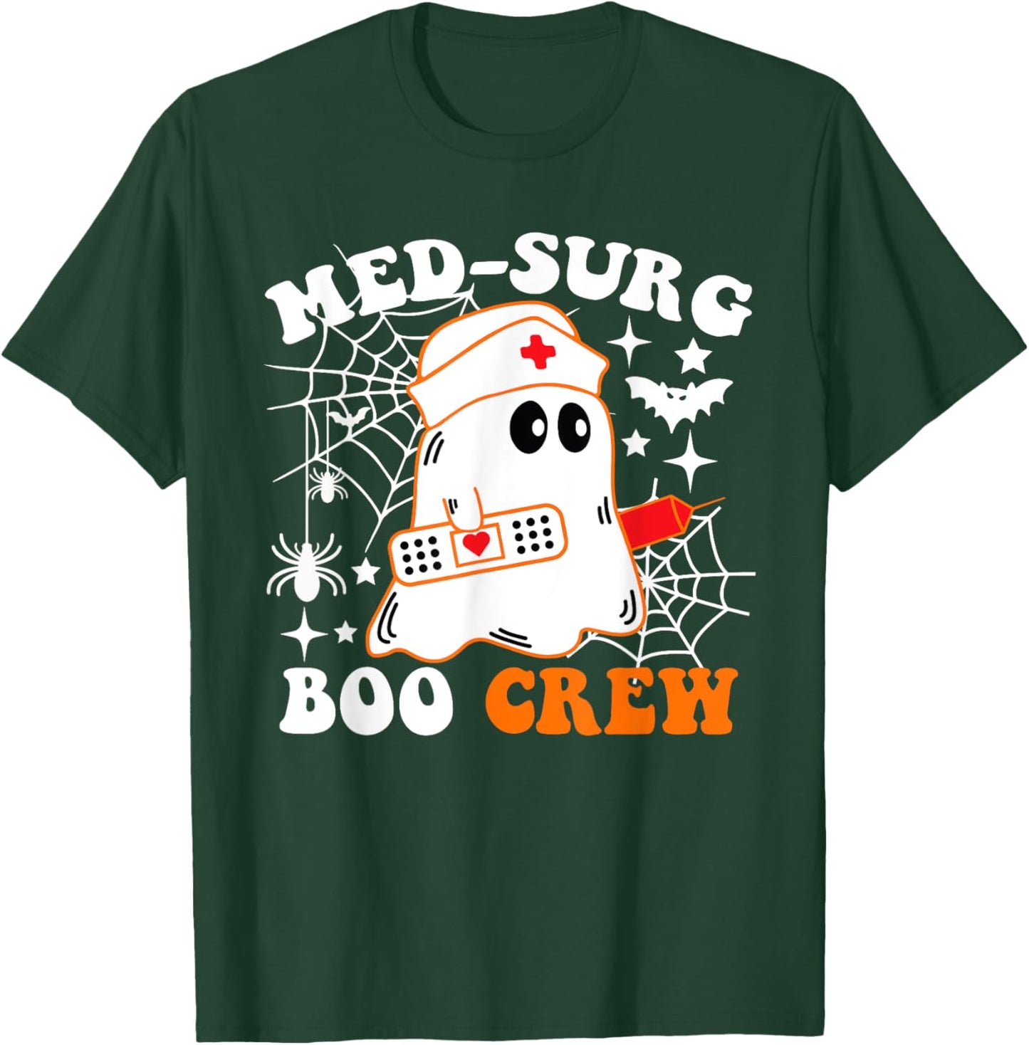 Med-Surg Boo Crew Nurse Funny Halloween Costume T-Shirt - T-Shirt | Forest