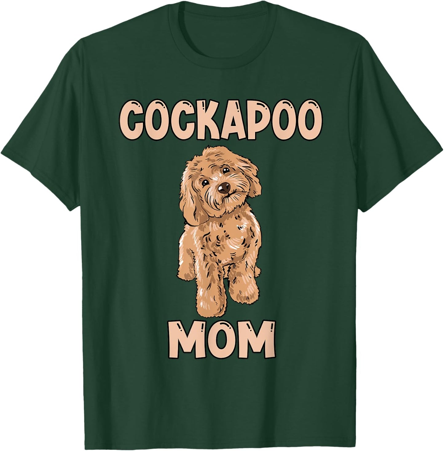 Cute Cockapoo Dog Illustration Cockapoo Mom Owner Love Women T-Shirt - T-Shirt | Forest