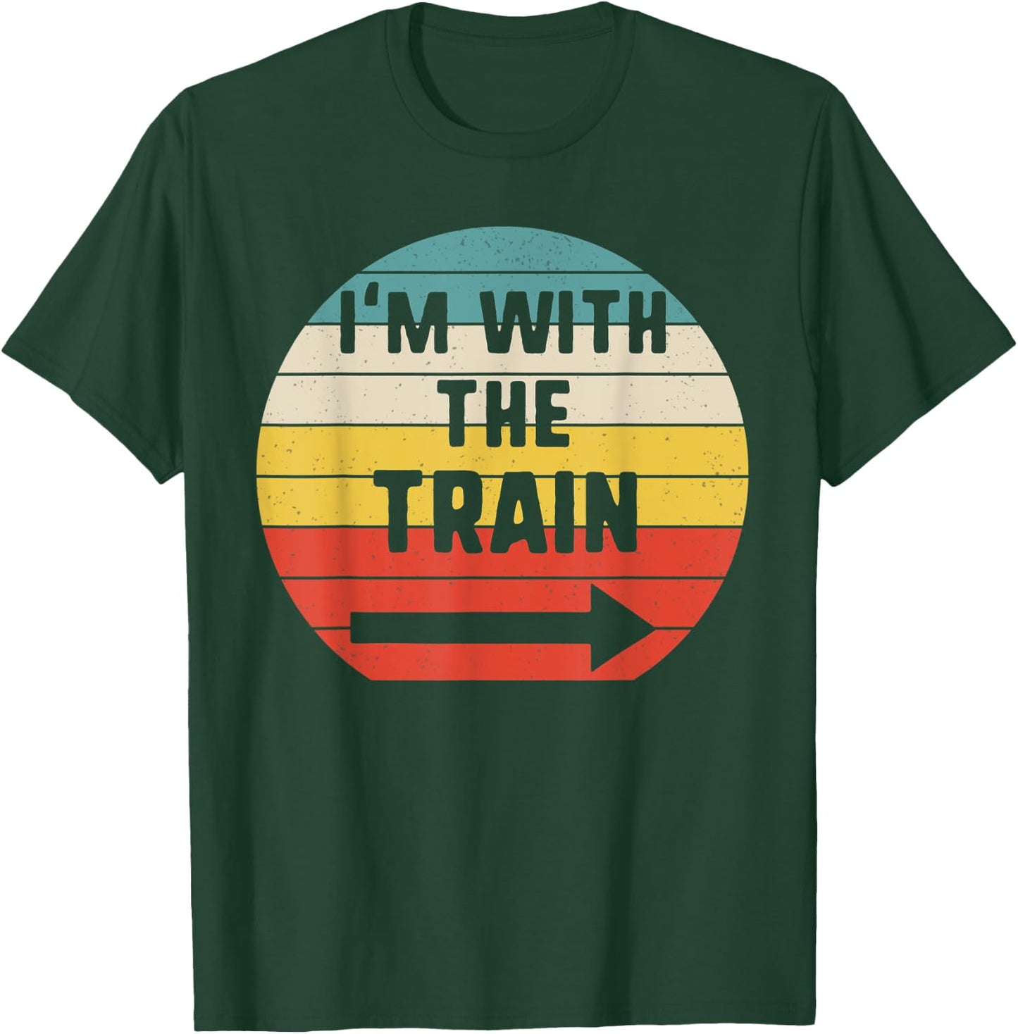 I'm With train Halloween Matching Couple Costume Vintage T-Shirt - T-Shirt | Forest