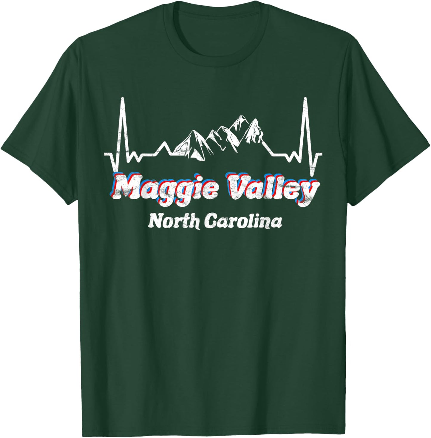 Maggie Valley, North Carolina Blue Ridge Mountains Retro T-Shirt - T-Shirt | Forest