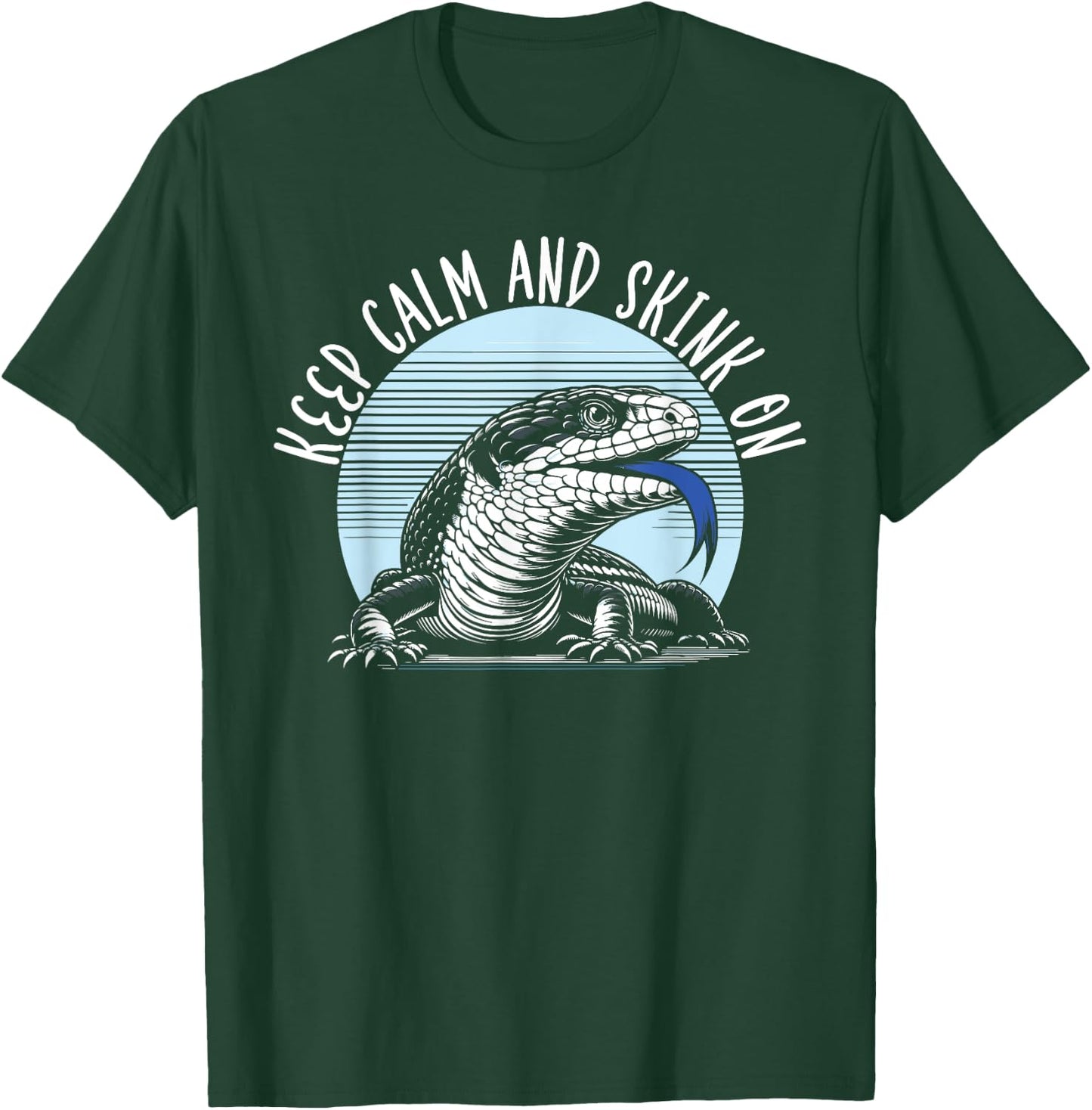 Blue Tongue Skink Lizard Lover Reptile Herpetology T-Shirt - T-Shirt | Forest
