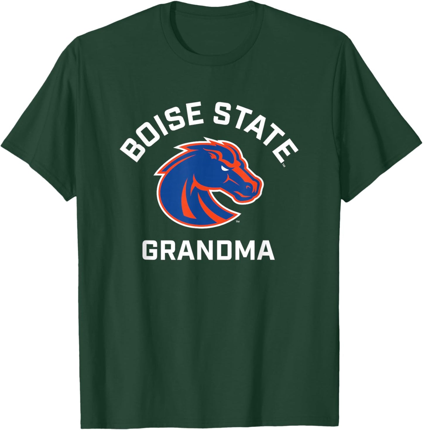 Boise State University BSU Broncos Arched Grandma T-Shirt - T-Shirt | Forest