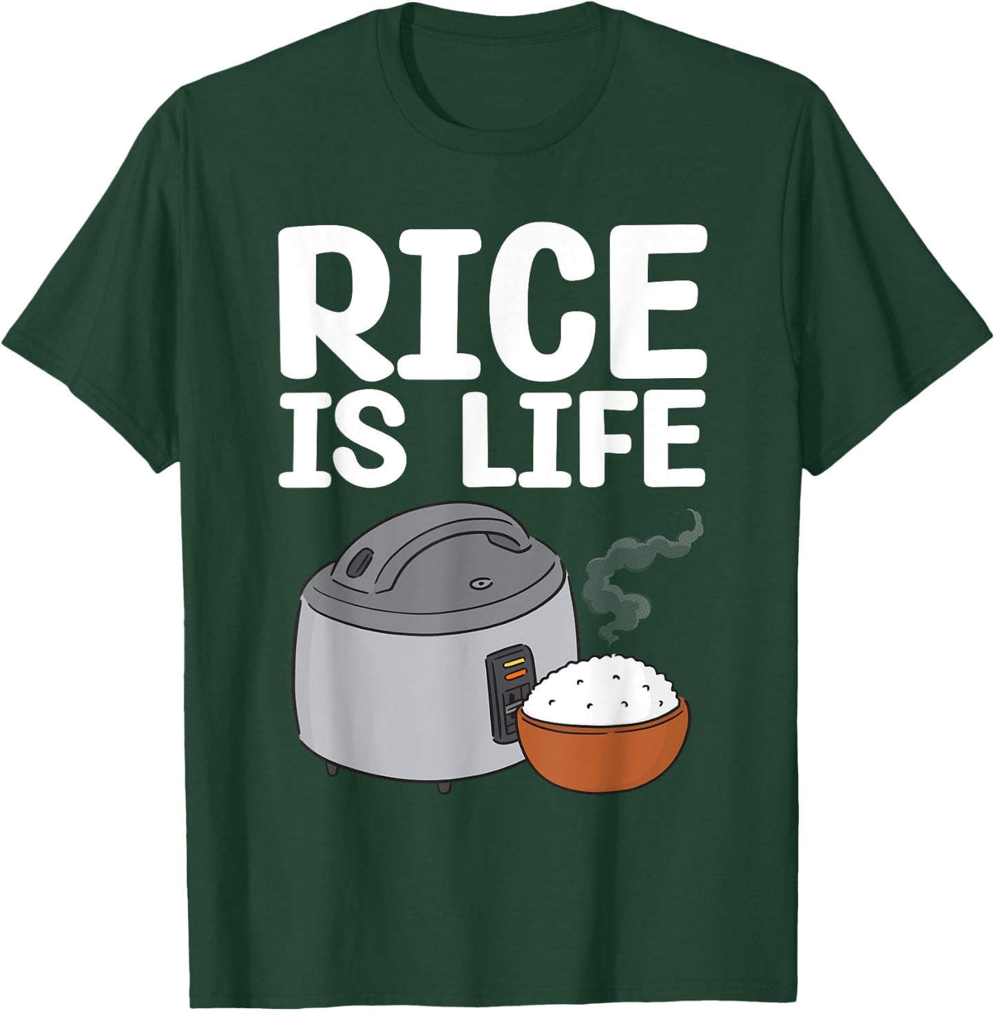 Cool Rice Design Women White Food Cooker Rice Lover T-Shirt - T-Shirt | Forest