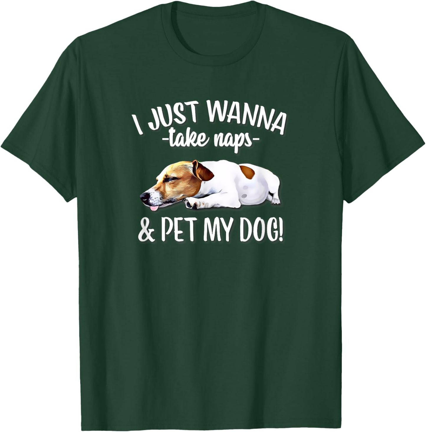 JRT Dog Lover Nap Jack Russell Women Girls Kids T-Shirt - T-Shirt | Forest