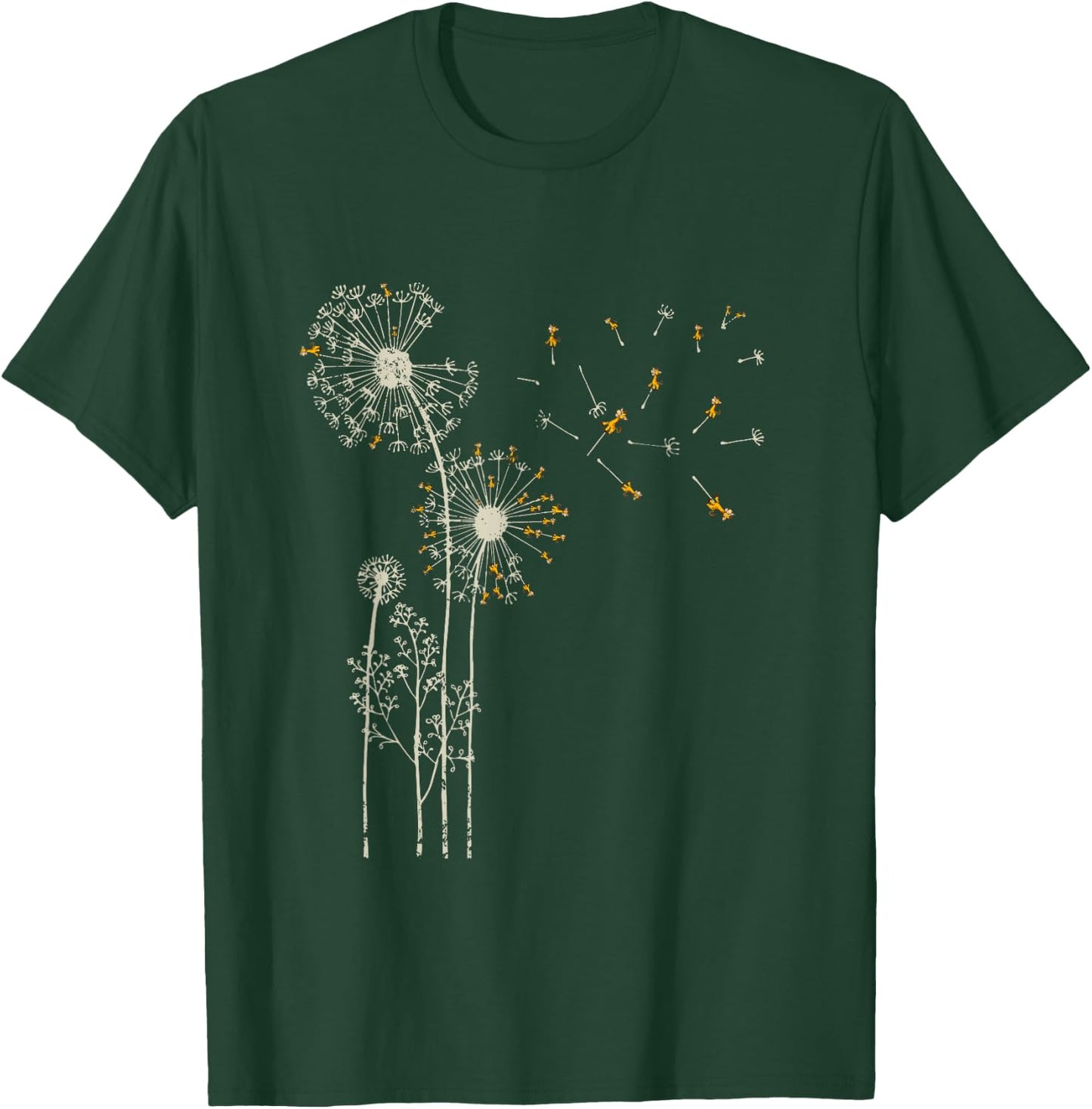 Animal Lover Zoo Keeper Gift Giraffe Dandelion T-Shirt - T-Shirt | Forest
