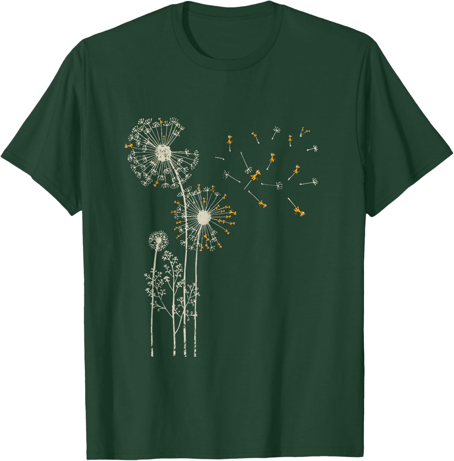 Animal Lover Zoo Keeper Gift Giraffe Dandelion T-Shirt - T-Shirt | Forest