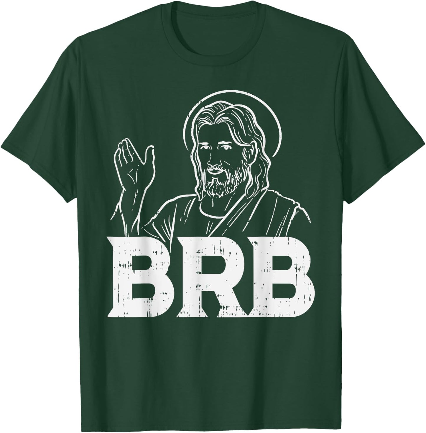BoredKoalas Jesus Shirts Religious Christian Gift Jesus Brb Funny God Jesus Faith Resurrection T-Shirt - T-Shirt | Forest
