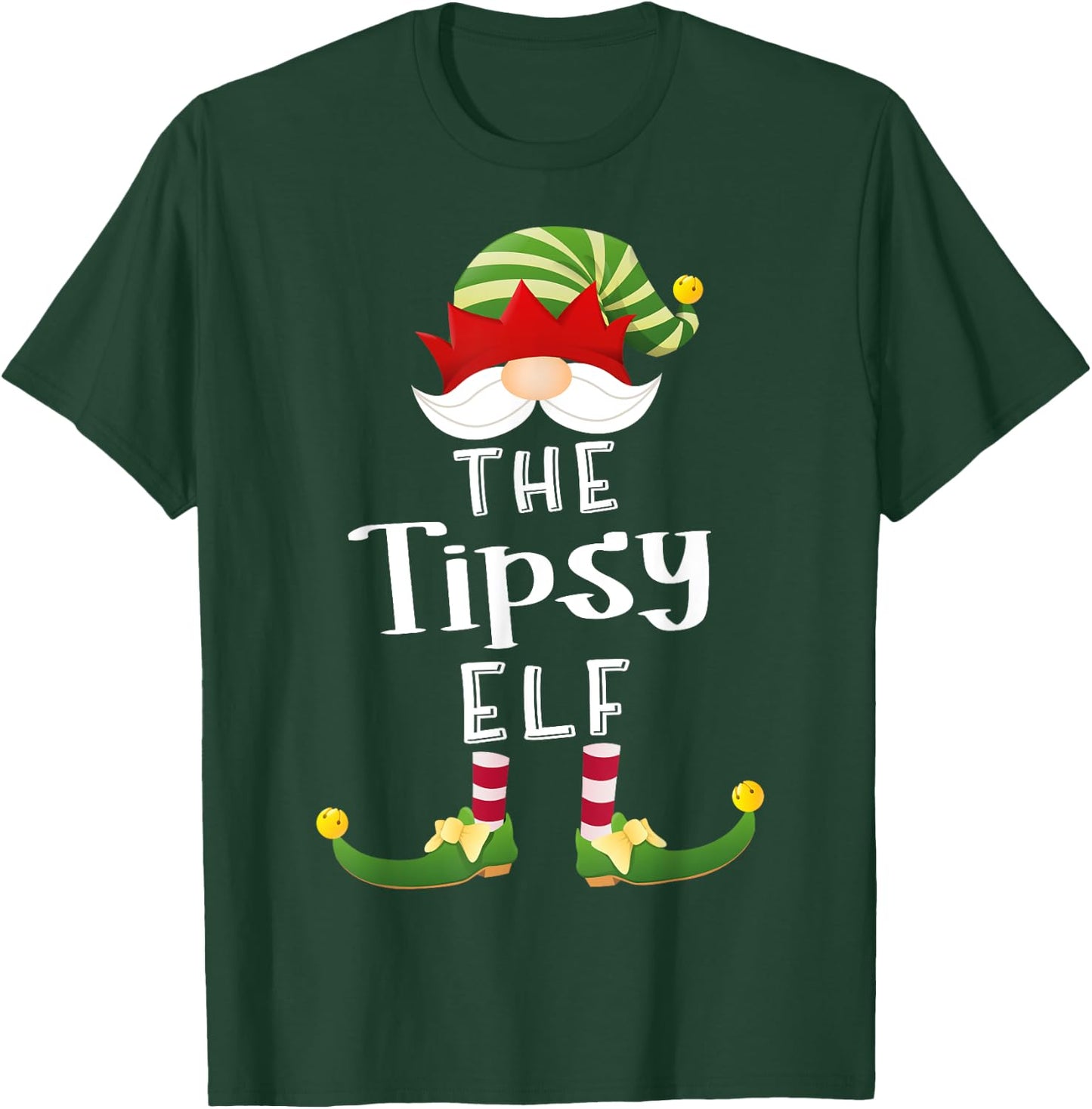 Tipsy Elf Group Christmas Funny Pajama Party T-Shirt - T-Shirt | Forest