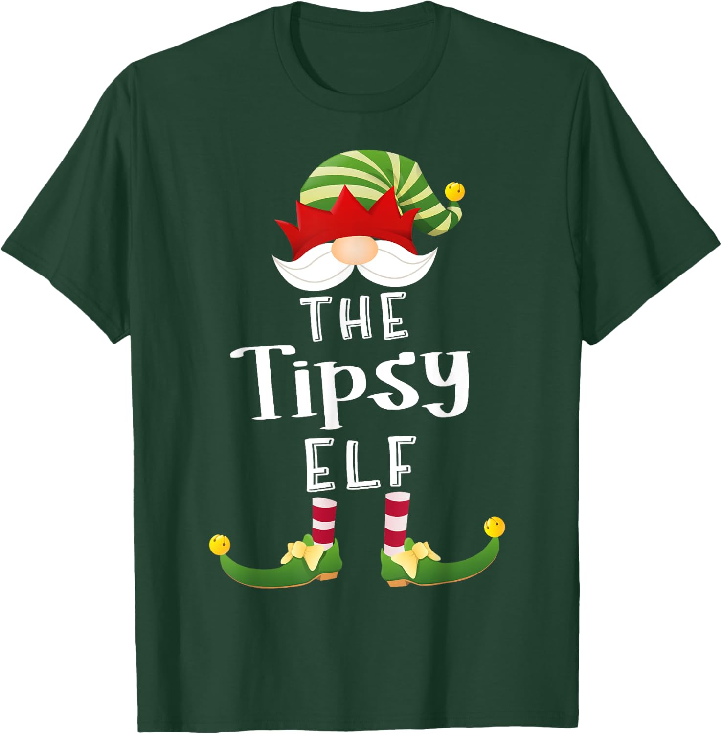Tipsy Elf Group Christmas Funny Pajama Party T-Shirt - T-Shirt | Forest