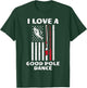 Love Good Pole Dance Flag Fish Vintage Fishing Patriotic Dad T-Shirt - T-Shirt | Forest